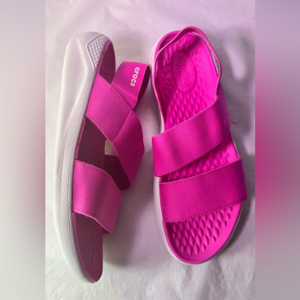 Crocs Women’s LiteRide Sandal — Hot Pink - Picture 5 of 9